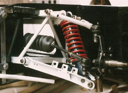Front suspension in during restoration